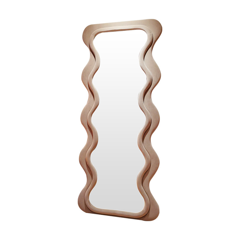 Полноразмерное косметическое зеркало из кожи u для отеля, светодиодный сенсорный экран, волнистое косметическое ультракрасное волнистое зеркало