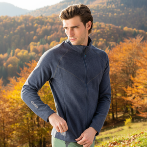 ERNICI Polartec felpa uomo con cappuccio cappotto con colletto rialzato autunno antivento e stampa calda in poliestere con decorazione in pelliccia - Product Image 3