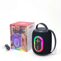 Speaker Portabel Nirkabel BS-36 BARU dengan Radio FM/TF/USB, Woofer Super Bass, Lampu RGB Warna-warni, Speaker Musik Bluetooth
