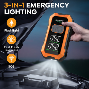 Kit d'outils d'urgence <span class=keywords><strong>12V</strong></span> voiture camion moto démarreur avec batterie 25000mAh 4500A courant de crête <span class=keywords><strong>pompe</strong></span> à Air multi-usage et Booster - Product Image 3