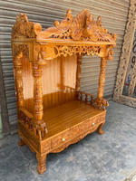 Temple en bois fait à la main de qualité à l'exportation pour la décoration de la maison et du bureau disponible à un prix abordable depuis l'Inde