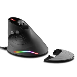 ZELOTES C-10 Rocker Programmable Wired Vertical Gaming Mouse RGB Ergonomics Rechargeable 12D