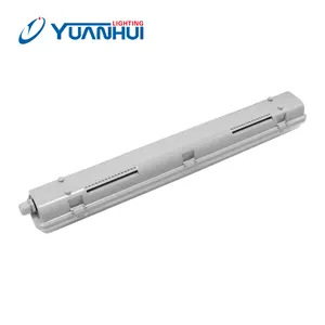 IP65 IK08 1X136W 2X26W Led Permukaan Mounted Single T8 Tabung Batten Triproof, Double T8 Lampu Neon