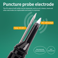 HDSP-PH08 2 en 1 alimentaire Ph sol mètre mesure de la température testeur d'acidité pour pâte viande fromage pain fruits sonde remplaçable