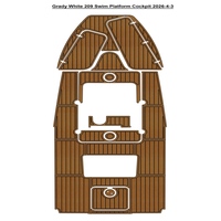 Tapis de pont en mousse EVA pour plateforme de bain et cockpit de bateau, style SeaDek MarineMat Gatorstep, auto-adhésif, pour Grady White 209 de 2005