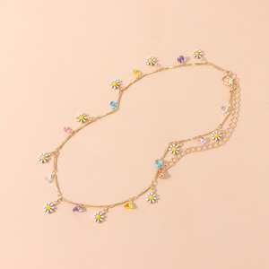 Nuovo stile alla moda da donna per ragazze placcato in oro delicate <span class=keywords><strong>con</strong></span> graziosa <span class=keywords><strong>collana</strong></span> girocollo in smalto a cuore colorato - Product Image 4