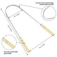 Nettoyeur de langue en forme de U personnalisé en usine brosse de nettoyage de soins bucco-dentaires en acier inoxydable réduire la mauvaise haleine grattoir de langue avec boîte-cadeau