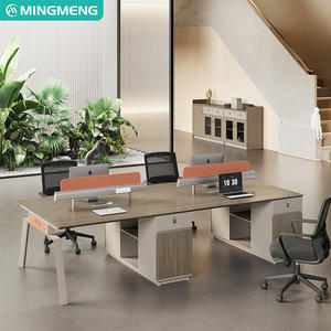 Bureau de personnel classique, bureau de personnel avec cloisonnement, bureau d'ordinateur de bureau avec armoire, bureau de personnel pour bureau financier - Product Image 1