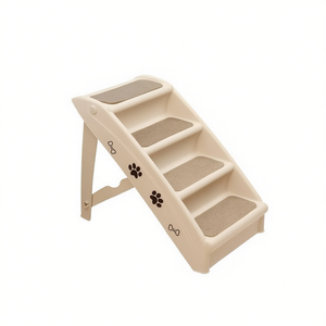 Rampa Plegable para Perros, Escaleras de Plástico de 4 Peldaños, Artículos para Mascotas de Interior para Animales Pequeños - Product Image 1