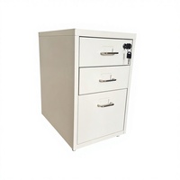 Armoire en acier moderne verrouillable à 3 tiroirs |   Coffre de rangement autoportant pour la maison, le bureau, la chambre, l'atelier et la cuisine