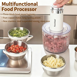 <span class=keywords><strong>Picadora</strong></span> Eléctrica de Alimentos de 1.2L con Recipiente de Vidrio, Molinillo de Carne para Ajo, Pimienta, Verduras, Comida para Bebés, Cocina Doméstica - Product Image 6