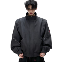 Veste de course surdimensionnée personnalisée de haute qualité pour hommes, fabriquée en usine OEM/ODM, avec tissu personnalisé et strass thermocollés