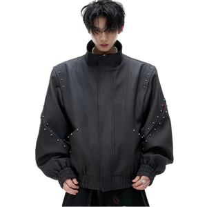 Veste de course surdimensionnée personnalisée de haute qualité <span class=keywords><strong>pour</strong></span> hommes, fabriquée <span class=keywords><strong>en</strong></span> usine OEM/ODM, avec tissu personnalisé et strass thermocollés - Product Image 1