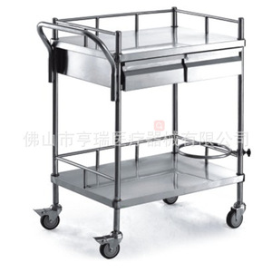 Chariot à instruments chirurgicaux Henry en acier inoxydable 304 à double couche HR-743B - Product Image 5