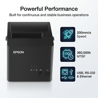 Imprimante thermique de reçus de bureau E-PSON 80 mm sans encre USB+RS232 LAN POS BillPrinter en stock TM-T81III T100 T83III