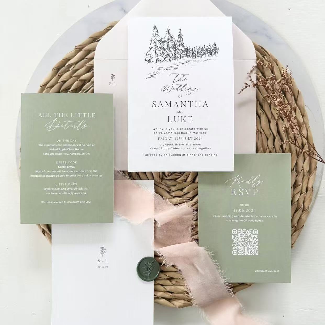 Wholesale \u0026 Custom wedding invitation suites from Global Suppliers, image size:1242x1242