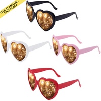 Lunettes de soleil en forme de cœur pour femmes et hommes, effet de diffraction, lunettes surdimensionnées, lunettes mignonnes, lunettes de soleil pour fête rave, cadeau pour la Saint-Valentin