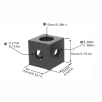 Connecteur d'angle triangulaire en alliage d'aluminium 1515, écrou carré fixe, accessoires pour imprimante 3D