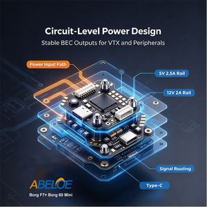 Borg Mini 60 ESC V2 60A 4 en 1 BL32 ESC de 32 bits compatible con 2-8S LIHV DShot150/300/600 con sensor de corriente para drones FPV - Product Image 5