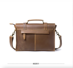 Maletín de Cuero Genuino Andong para Portátil de 13 Pulgadas, Bolso de Mano para Hombre, Bolso Bandolera de Negocios - Product Image 4