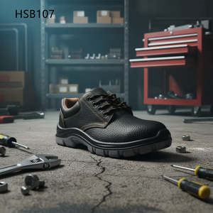 Chaussures de travail minières populaires en acier HY, Kenya, avec embout de protection, prix d'usine, anti-perforation, nouveau style, bottes de sécurité noires HSB107 - Product Image 1