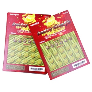 Eco-Friendly <b>Scratch</b> Card Strengths Suppliers Matte Lamination Custom Lottery Printing Double <b>Scratch</b> Off Lottery Tickets - Product Image 1