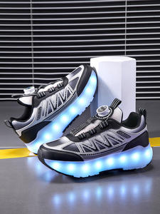 Chaussures à roulettes pour enfants quatre roues été garçons lumineux <span class=keywords><strong>amovible</strong></span> filles étudiants <span class=keywords><strong>avec</strong></span> roues baskets - Product Image 4