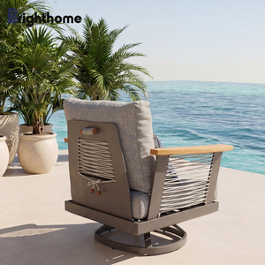 China Manufacturer Aluminum Terrace Patio Hotel Gardening Furniture Set <b>Outdoor</b> with <b>Cushion</b> Bp-8663 <b>Waterproof</b> Fabric - Product Image 3