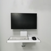Meisonic T9-MA02KBL-F Moniteur industriel 32 pouces et support de clavier avec bras à ressort à gaz, support mural VESA en alliage d'aluminium