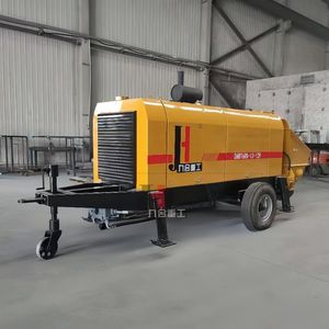 Bomba de Concreto Montada en Remolque, Suministro Directo de Fábrica, Trabajo de Construcción de Concreto, Bomba de Concreto con Motor Diésel DHBT60S-16-145 - Product Image 2