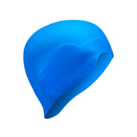 Bonnet de bain en silicone Conception aérodynamique de style casque 3D avec qualité de compétition professionnelle-Doux et imperméable