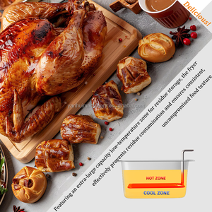 Friteuse électrique commerciale 9L à poser sur comptoir, machine à frire le poulet, friteuse à cuve unique avec contrôle numérique - Product Image 2