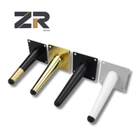 Pieds de canapé robustes ZERUN 100mm 200mm en fer doré coniques pour extérieur, salle à manger, cuisine, salle de sport, salon, hôpital, meubles et lits