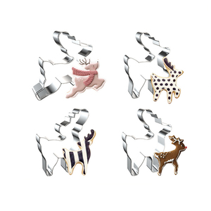 <span class=keywords><strong>Emporte</strong></span>-pièce personnalisé en acier inoxydable en forme de renne pour biscuits de Noël - Product Image 3