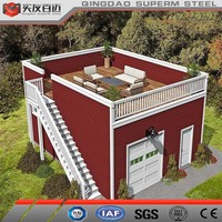 Design moderne Maisons préfabriquées Barndominium en métal Maisons préfabriquées à structure légère en acier avec garage