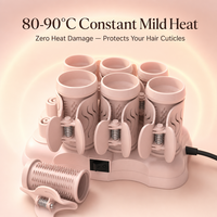 Rouleau chauffant électrique pour cheveux avec impression de logo OEM, pour un volume durable, fabriqué en Chine
