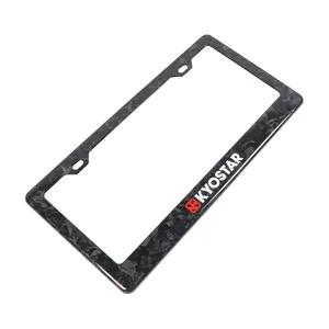 100% Real Koolstofvezel Nummerplaat Frame Tag Cover Originele 3K Twill Jdm/Ff Echt Carbon Plaat Licentie frame Alleen Ons Auto