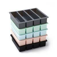 Moule à glaçons longs et machine à glaces en silicone de qualité alimentaire, bac à glaçons en forme de brique, grand fabricant de blocs de glace pour whisky/cocktails, démoulage facile