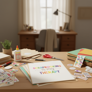 Camiseta de manga larga para scrapbooking: mi terapia para los amantes del scrapbooking - Product Image 3