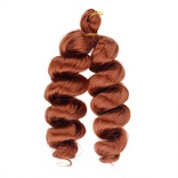 Cheveux synthétiques bouclés courts pré-bouclés pour tresses italiennes, cheveux à crocheter pour femmes