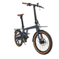 Vélo électrique Naicisports 20 pouces en fibre de carbone, batterie lithium 36V, moteur roue arrière 250W/350W, 7 vitesses, freins à disque, éclairage LED, pliable