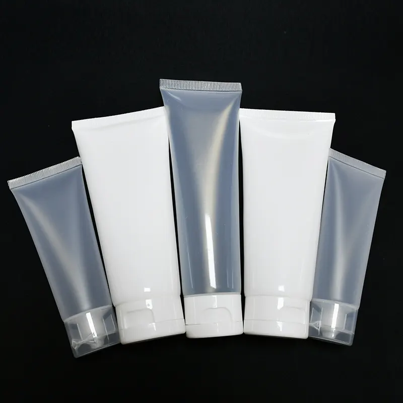 NEU Matte White Plastic Body Lotion Tubes Gesichts creme Tubes mit Flip-Top-Abdeckung für Kosmetik verpackungen