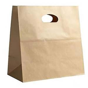 Bolsas de Compras Kraft con Fondo Plano y Asas Troqueladas, con Logotipo Personalizado, Bolsas de Regalo Modernas para Uso Comercial - Product Image 1