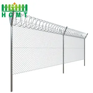 Recinzione vendita diretta in fabbrica 8 piedi muro perimetrale rivestito in PVC industria immersa calda recinzione a catena zincata ecologica in vendita