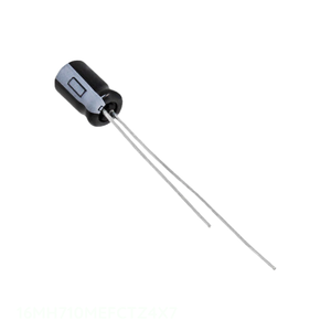 Condensateur à traversée de canal 16MH710MEFCTZ4X7 CAP ALUM 10uF 20% 16V RADIAL TH 10 uF - Product Image 1