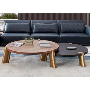 Mesa <span class=keywords><strong>de</strong></span> <span class=keywords><strong>centro</strong></span> redonda con pies <span class=keywords><strong>de</strong></span> Metal <span class=keywords><strong>de</strong></span> estilo nórdico moderno personalizado para sala <span class=keywords><strong>de</strong></span> estar, muebles para el hogar - Product Image 3