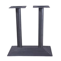 Base de table rectangulaire en marbre et verre, style industriel, en acier forgé, pour restaurant, café ou salle à manger