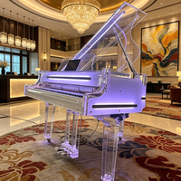 Source Factory High-End Customization Eco-Friendly Odor-Free Acrylic Crystal Grand Piano for Home Professional Training