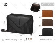 Portacarte a fisarmonica da uomo Jd da 7 pollici in pelle PU con chiusura a cerniera per carte - Product Image 1