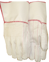Gants en toile de coton bâche double couche doublure en coton épaissi soudure ferroviaire résistant à la chaleur moulin à chaud tricot poignet